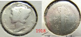 Mercury Dime 1918  - £2.38 GBP