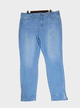 Good American Size 18 Good Legs High-Rise Leg Jeans Split Hem Distressed... - £31.44 GBP