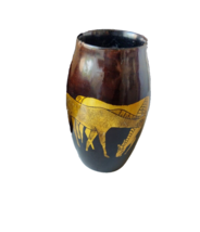 Russische Volks-Chokhloma-Vase aus Holz - $10.61