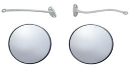 United Pacific Chrome 5&quot; Mirror Head and Arm Set 1947-1955 Chevy/GMC Truck - £79.67 GBP