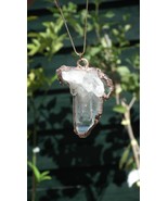 Electroformed copper Arkansas quartz  necklace - $49.95
