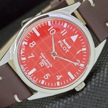 Genuine Vintage Hmt Pilot Winding Indian Mens Red Watch 566b-a300415-6 - £15.84 GBP