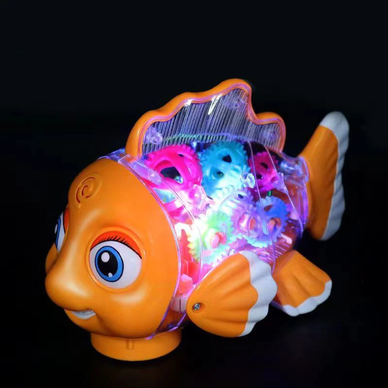 Walking Fish Toys Musical Crawl Robot Toy Kids Toddler Car Toy Vehicles - £18.53 GBP
