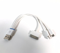 3 In 1 USB To Micro/30 Pin/8 Pin USB Charger Cable For Mobile Phones And Tablets - £6.32 GBP