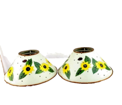 Metal Sunflower Candle Toppers Lampshades Set of Two - £22.70 GBP