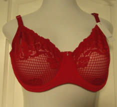 Le Mystere Lace Allure Underwire bra size 38DD/E Red Style 8246 - £23.40 GBP