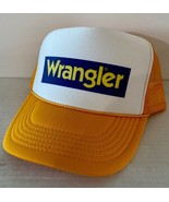 Vintage Wrangler  Hat Earnhardt Racing Trucker Hat Adjustable snapback Yellow - $15.73