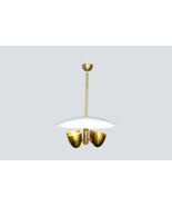 A Beautiful Mid Century Antique 4 Light Modern Raw Brass Pendant Sputnik... - $692.01
