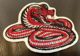 Karate Coiled Snake Embroidered Patch Large 4 3/4” x 3 3/4” New Unused - £12.04 GBP
