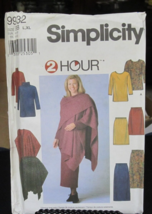 Simplicity 9932 Misses Tunic, Skirt & Wrap Pattern - Size L-XL (18-24) - £10.11 GBP