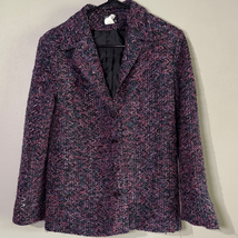 Elegant Women&#39;s Purple Tweed Blazer - $17.64