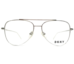 DKNY Eyeglasses Frames DK1004 030 Shiny Silver Round Aviators Full Rim 54-15-135 - £14.78 GBP