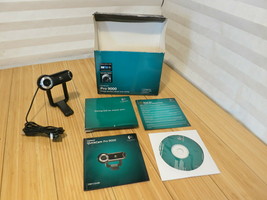  Logitech Quickcam Pro 9000 Webcam Carl Zeiss Optics - $41.86