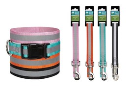 Reflective Safety Dog Collars & Leads Bright Color Stylish Safe For Walking Dogs - $9.38+