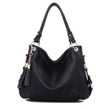 FUNMARDI PU Soft Leather Women Handbag Clic Tel Large Tote Bag Retro Chain Cross - £147.63 GBP