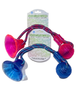 2 Pack Brooklyn Pet Bear Suction Cup Ball &amp; Rope Pet Toy Tug Toss 15in - $551.07 MXN