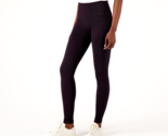 AnyBody Jacquard Smoothing Leggings- BLACK, MEDIUM - $22.77