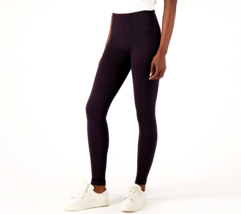 Any Body Jacquard Smoothing Leggings- Black, Medium - £18.24 GBP