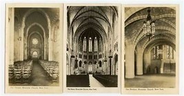 3 Riverside Church Real Photo Postcards New York City The Nave Chapel &amp; Narthex - $20.85