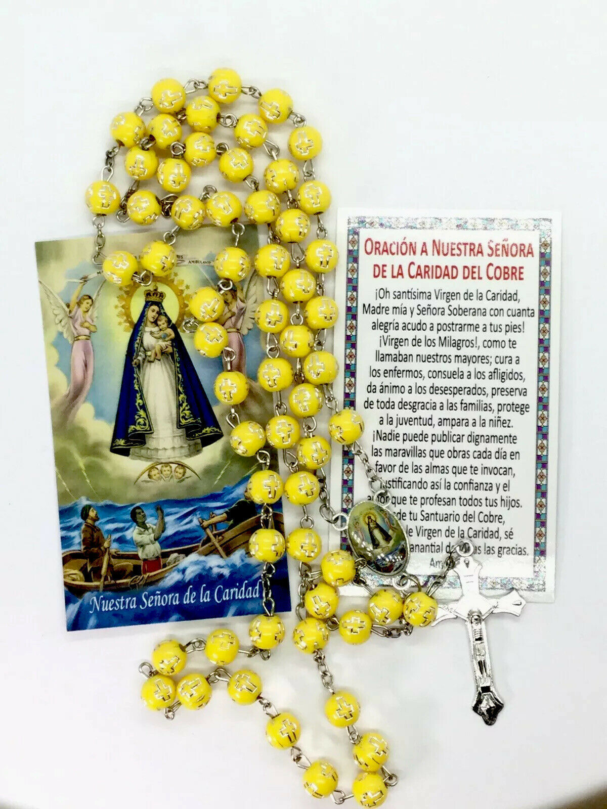 12 Virgen de la Caridad Del Cobre Rosario Lady of Charity Rosary Catholic  - $47.52