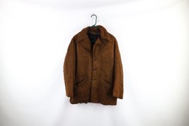 Vintage 60s Streetwear Mens 42 Distressed Lined Suede Leather Rancher Jacket USA - £112.92 GBP