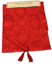 Holiday-6-ft RED Table Runner Door Swag Dresser Scarf-Christmas Party De... - £5.35 GBP