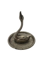 Vintage Silver Plated Swan Goose Ring Jewelry Holder Tray - $9.09