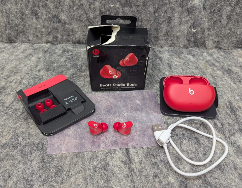 GENUINE Beats Studio Buds Earbuds A2514 - RED - For Parts/Repair - $34.99