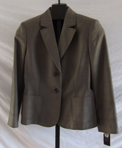 NWT Kasper Petite Brown Wool Blend Blazer Jacket Misses Size 12P Terra  - £29.95 GBP