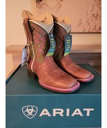 ARIAT Youth Kid&#39;s Cattle Cate Western Boots - Copper Penny/Green Size 1 - $940.64 MXN