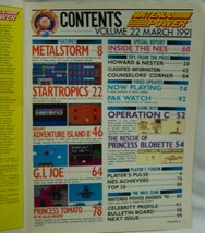 Vintage 1991 Nintendo Power Metal Storm Magazine Issue Volume 22 W/ Poster - £23.37 GBP