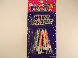 Happy Birthday Party Cake Decoration 12 Candles &amp; Holders  #Dscn5378 - £4.65 GBP