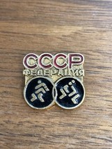USSR Soviet Wrestling Olympic badge - CCCP - £9.40 GBP