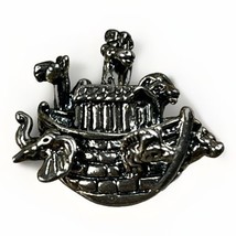 925 Sterling Silver ~ Noah&#39;s Ark 3D Dimensional Ornate Vintage Pendant C... - £13.56 GBP