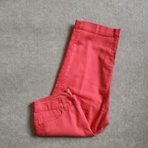 Sonoma Modern Fit Capri Jeans Womens Size 10 Red Stretch Embroidered - £18.66 GBP