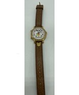 Vintage Lorus Disney Mickey Animated Musical Watch V4220010 Gold Case Un... - $18.69