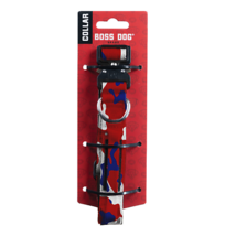 Boss Dog Tactical Adjustable Dog Collar Red, White, &amp; Blue, 1ea/Small, 13-16 in - £45.87 GBP