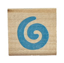 Rubber Stamp Small Spiral Swirl Design All Night Media 7/8&quot; 0320B - £2.36 GBP
