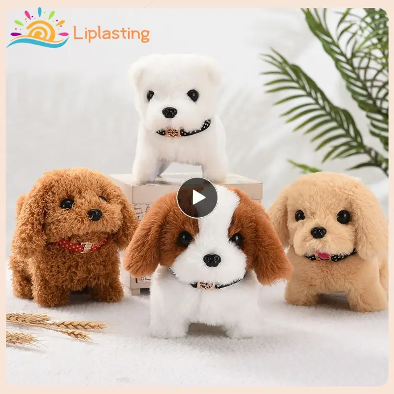 Electronic Simulation Smart Dog Realistic Plush Pets Doll Toy Walking Plush - £12.97 GBP+