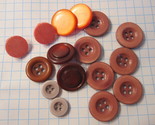 Vintage lot of Sewing Buttons - Tones of Red Mixed Rounds - $10.00
