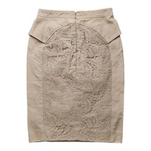 Givenchy Paris Beige Back Lace Overlay Pencil Skirt Women&#39;s 38 / US 8 - £100.40 GBP