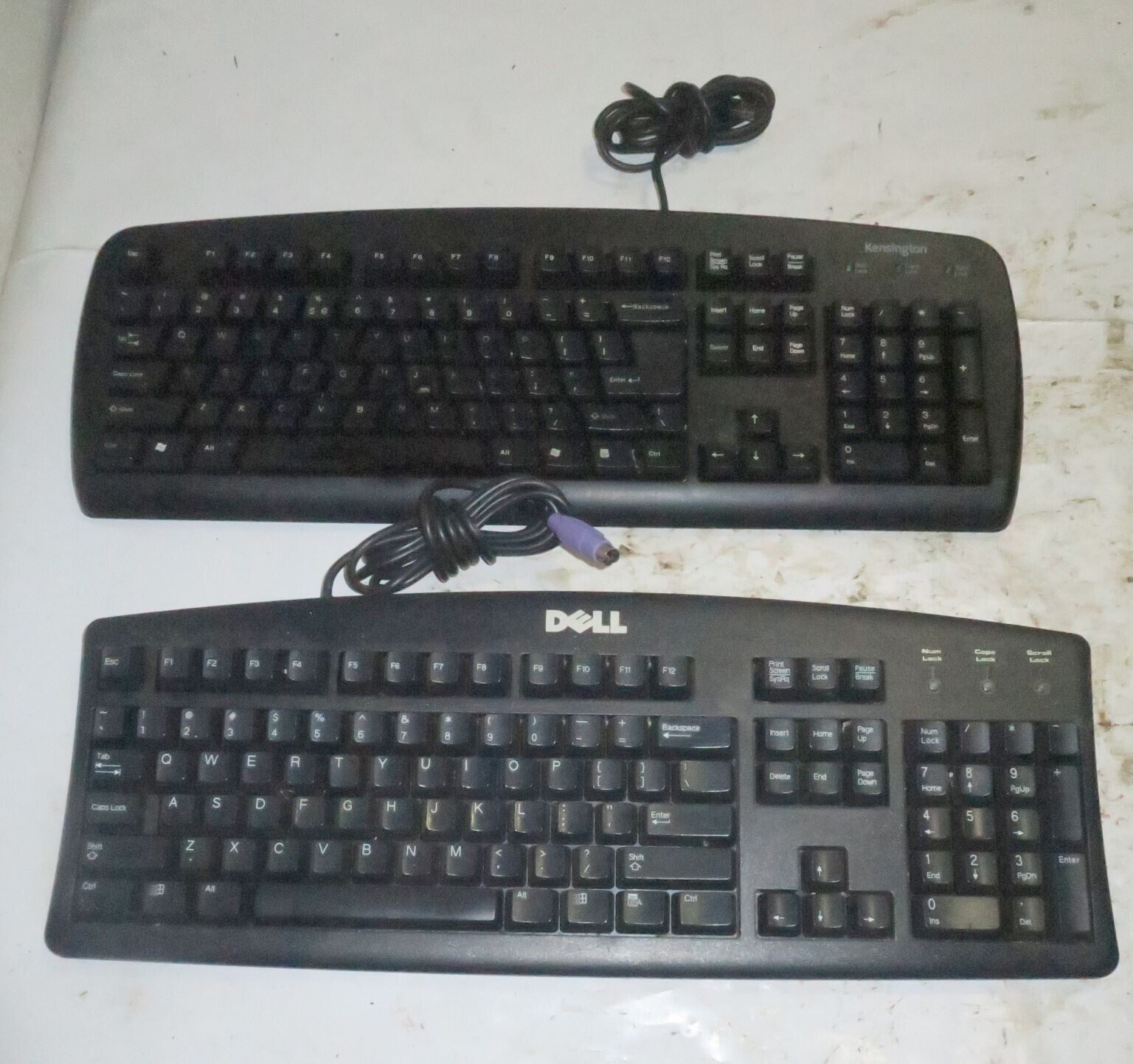 Lot Of 4 Computer Keyboards HP Dell Kensington - $2.49