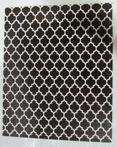 SINGLE Quatrefoil Svg Black and White 2-Pocket Paper Folder 9.5″ by 12″ ... - $2.49