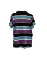 Men’s Carbon Multicolored Striped Shirt Sleeve Polo Shirt Size Small - £11.40 GBP
