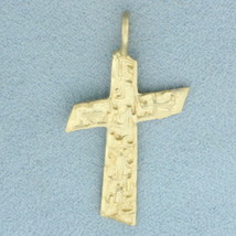 Diamond Cut Cross Pendant in 14k Yellow Gold - £188.43 GBP