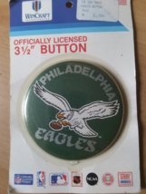 90s Philadelphia Eagles 3 1/2 in Button Wincraft - £7.96 GBP