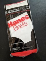 Hanes Men&#39;s Briefs 3 Pack Size 42 NWT Underwear Cotton 1985 USA Vintage NEW - £15.99 GBP