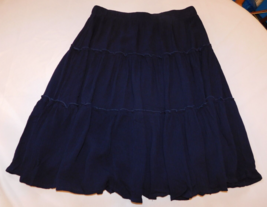 Hailey Lyn Women&#39;s Ladies Below Knee Length Skirt Size M medium Navy Blu... - £27.29 GBP