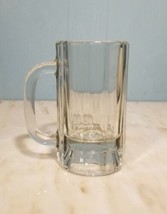 Libbey Beer Mug Clear 6" Tall Heavy 2 Lb 6 Oz Solid - £5.26 GBP