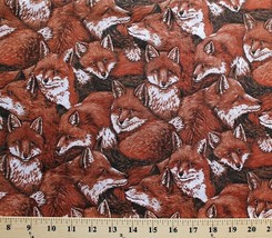 Cotton Fox Love Allover Animals Foxes Packed Fabric Print by the Yard D584.07 - £7.93 GBP